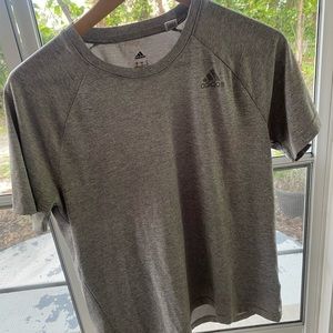 Grey Adidas dry fit running shirt